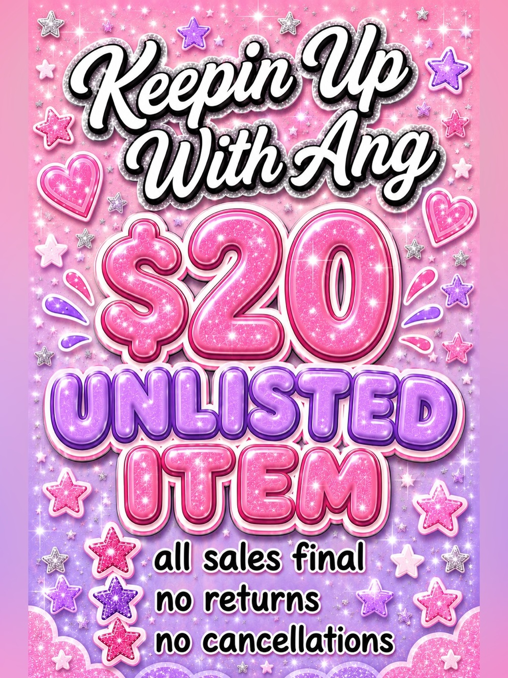 $20 & Up Unlisted Item (9)